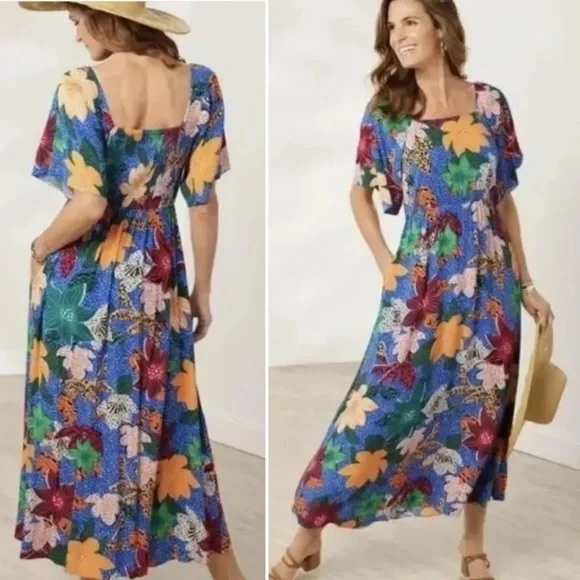 Soft Surroundings Dresses & Skirts - Soft Surroundings Simona Floral Maxi Dress